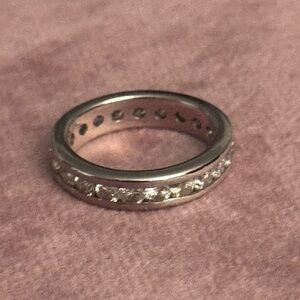 14k full eternity diamond band ring